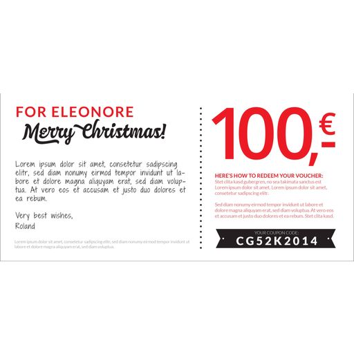 Nice Christmas - Buono Regalo Stampato su Carta Riciclata - Buono regalo 