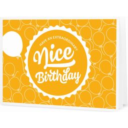 "Nice Birthday" -  Bon podarunkowy do samodzielnego wydrukowania