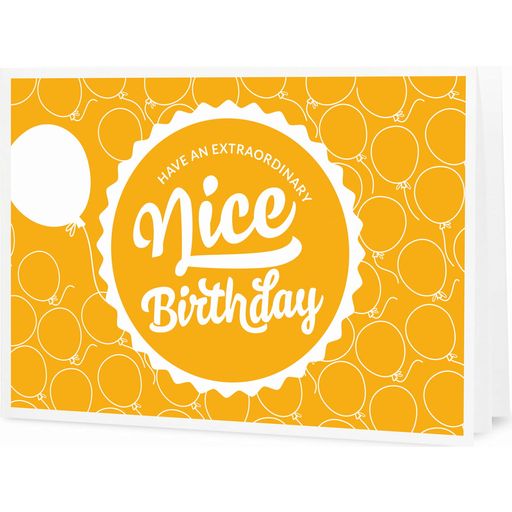 Nice Birthday - Tarjeta Regalo para Imprimir - Nice Birthday - Tarjeta Regalo para Imprimir