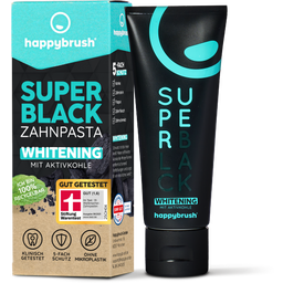 happybrush SuperBlack zobna pasta - 75 ml