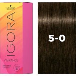 Schwarzkopf Professional IGORA VIBRANCE Coloration des cheveux - 5-0 Châtain clair Naturel