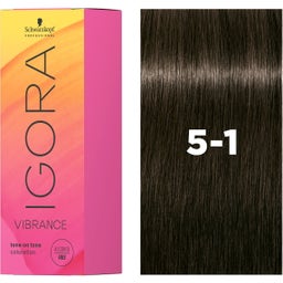 Schwarzkopf Professional IGORA VIBRANCE hårfärg - ‌5-1 Ljusbrun Cendré