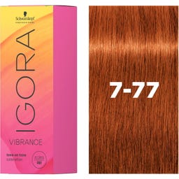 Schwarzkopf Professional IGORA VIBRANCE Haarfarbe - ‌7-77 Mittelblond Kupfer Extra