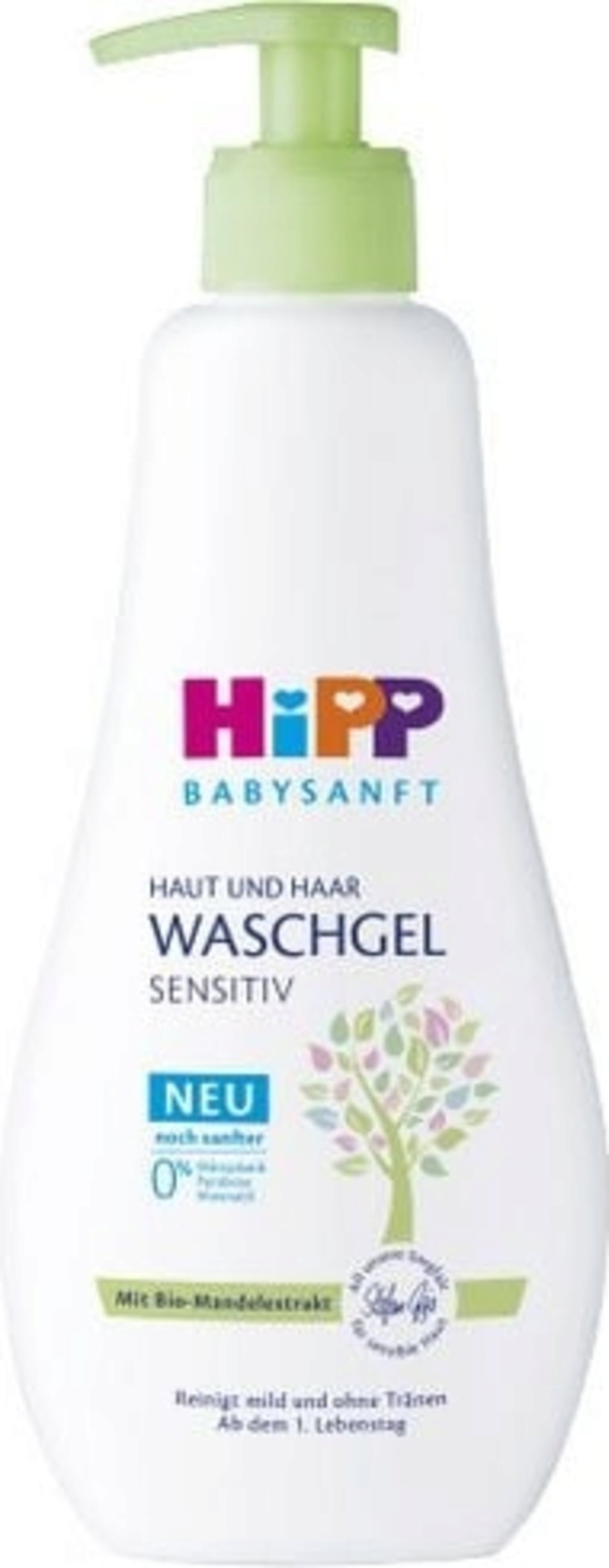 HIPP Baby Soft Sensitive Wash Gel for Skin and Hair, 400 ml - oh feliz