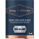 Lâminas King C. Gillette para máquinas de barbear série 10 - 10 Unidades