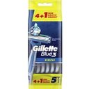 Gillette Blue3 Simple Disposable Razors 4+1 - 5 Pcs